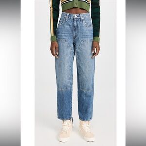 Amo Welder Pants High Rise Straight Jeans 24 Woodland